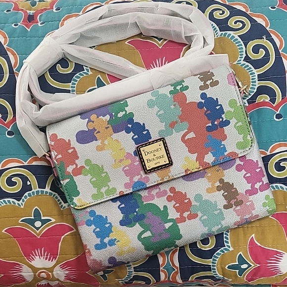Dooney & Bourke Colorful Mickey Mouse Shoulder Bag NWT - Picture 1 of 16